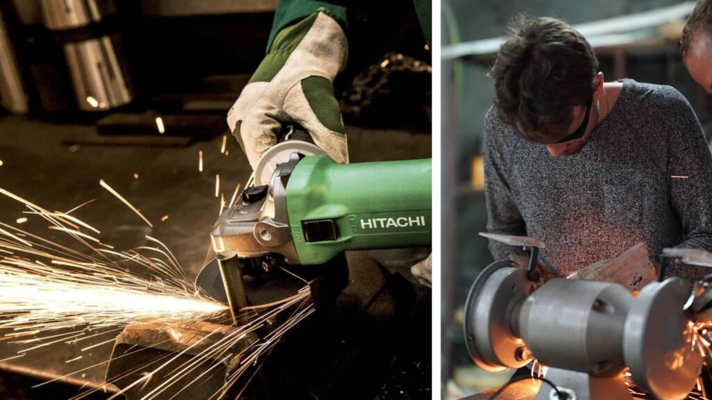 Grinding welds for smooth finish