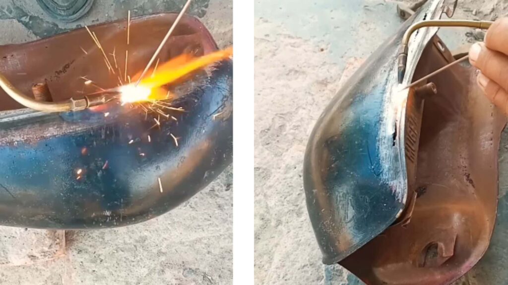 Welding a metal fuel tank safely