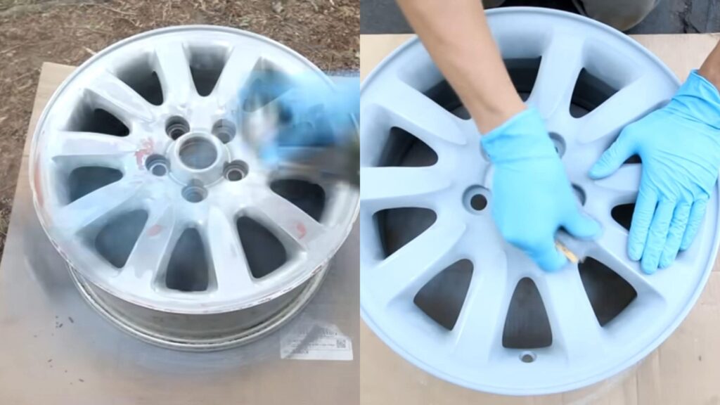 Curb damage on alloy rims